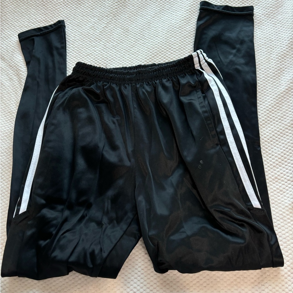 Adidas black and white sweatpants